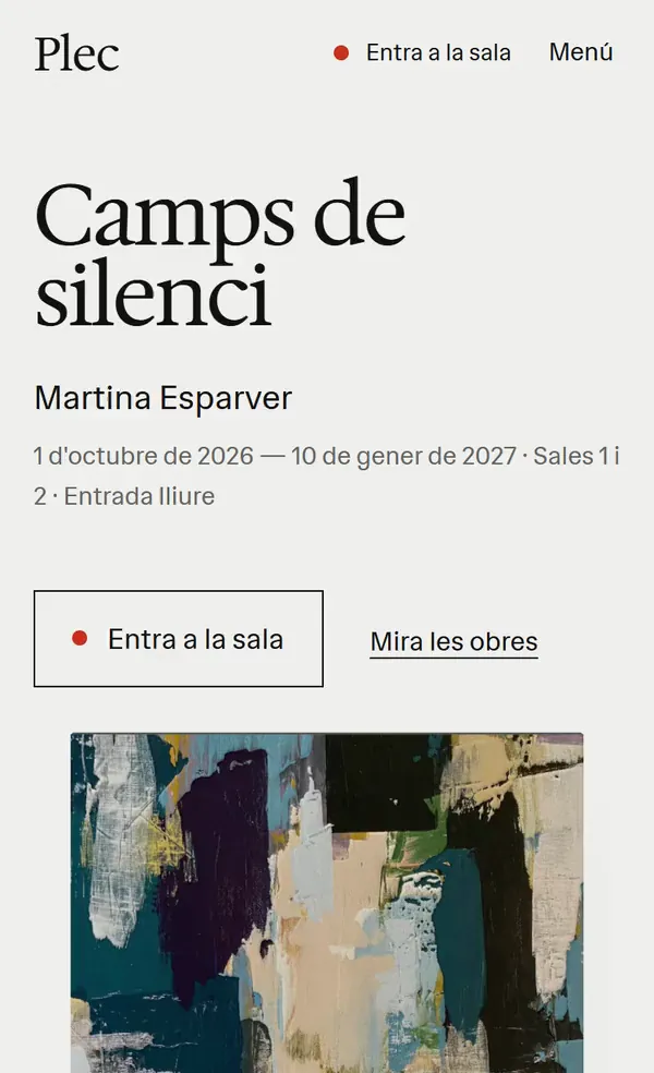 La web de la galeria Plec al mòbil (demo)