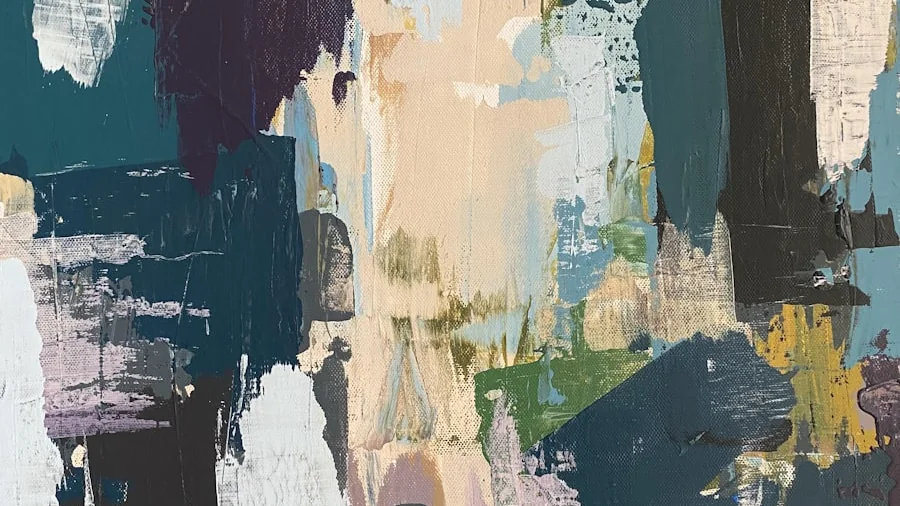 Detall de «Camp de silenci III»: la textura de la pintura
