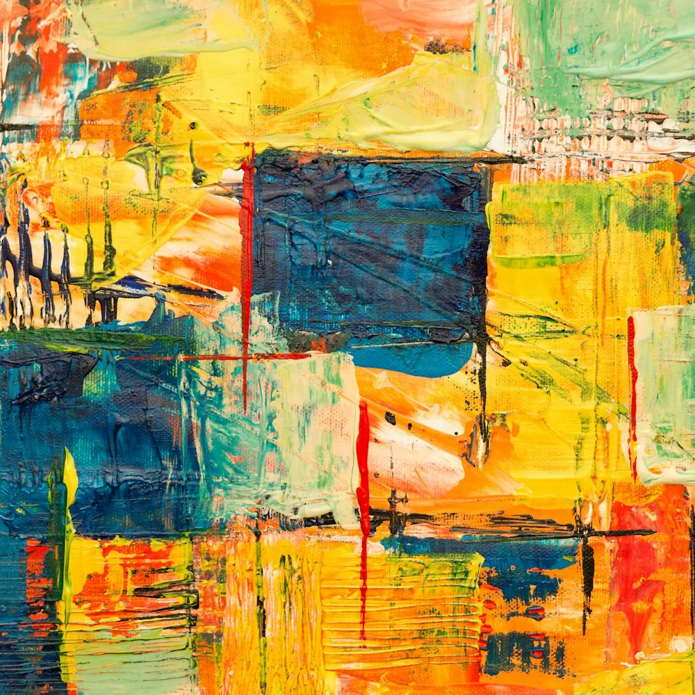 Estiu tancat, d'Adrià Fontseca: acrílic sobre tela, 100 × 100 cm