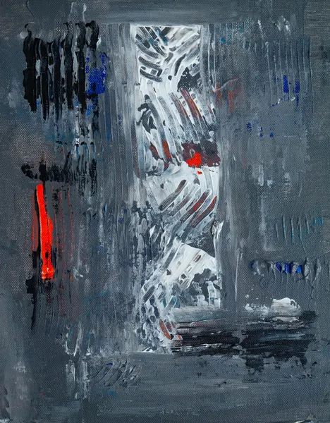 Finestra fosca, d'Adrià Fontseca: tècnica mixta sobre fusta, 130 × 100 cm