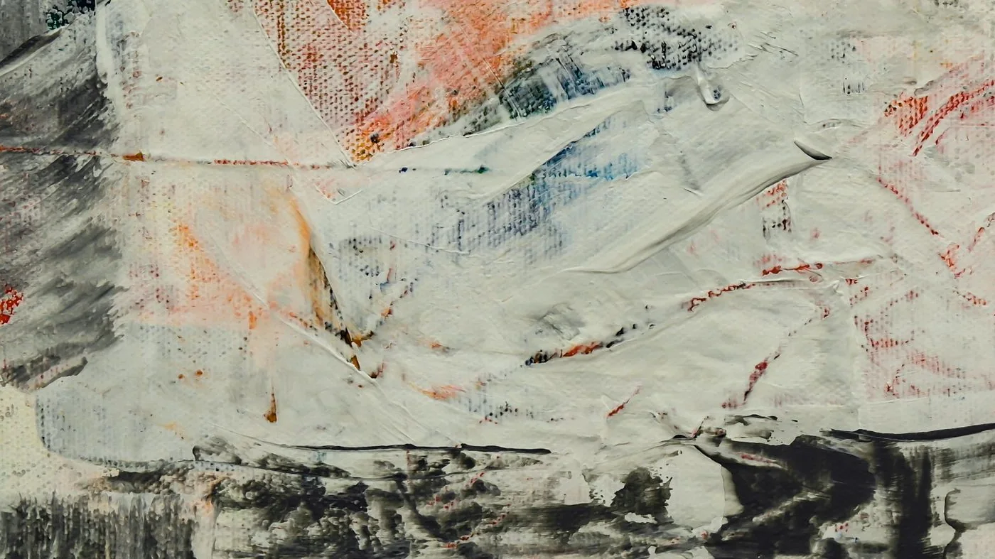 Detall de «Llindar»: la textura de la pintura