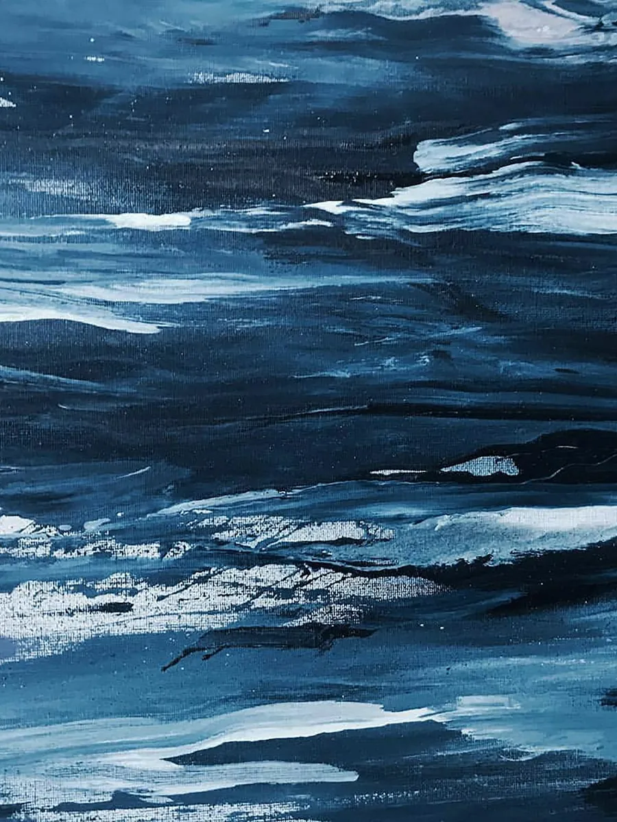Marea, de Martina Esparver: oli sobre lli, 160 × 120 cm