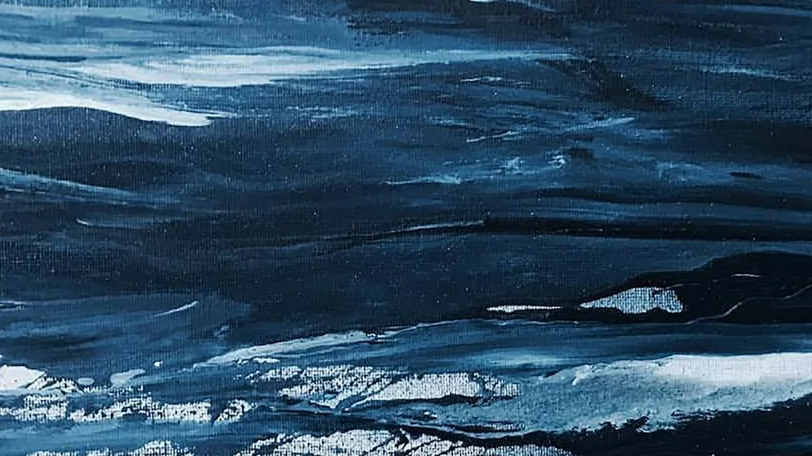 Detall de «Marea»: la textura de la pintura